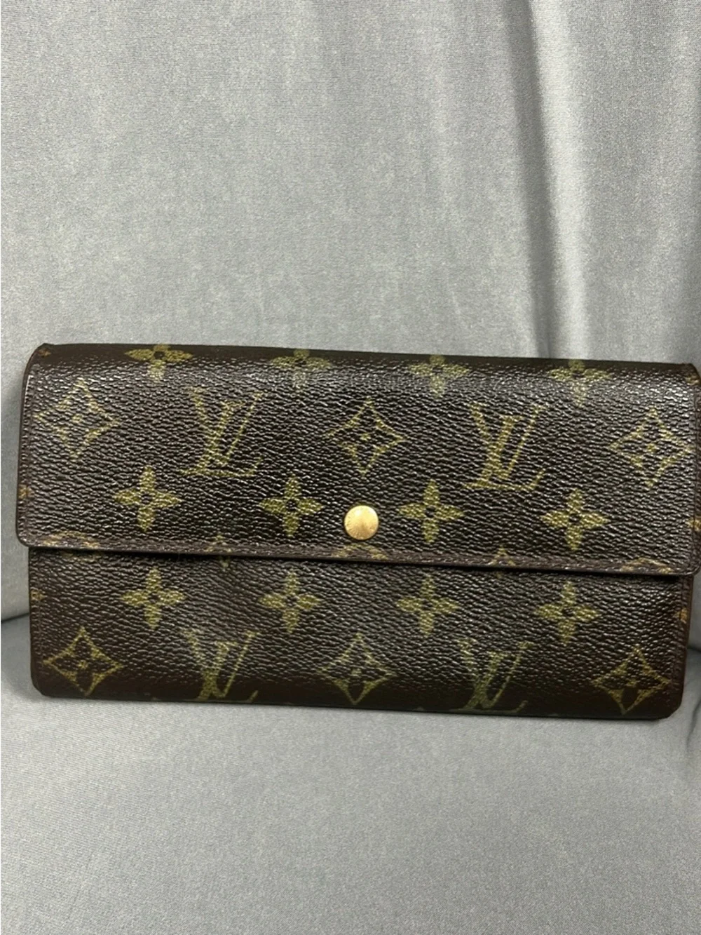 Louis Vuitton Monogram Snap Continental Wallet in Brown and Gold